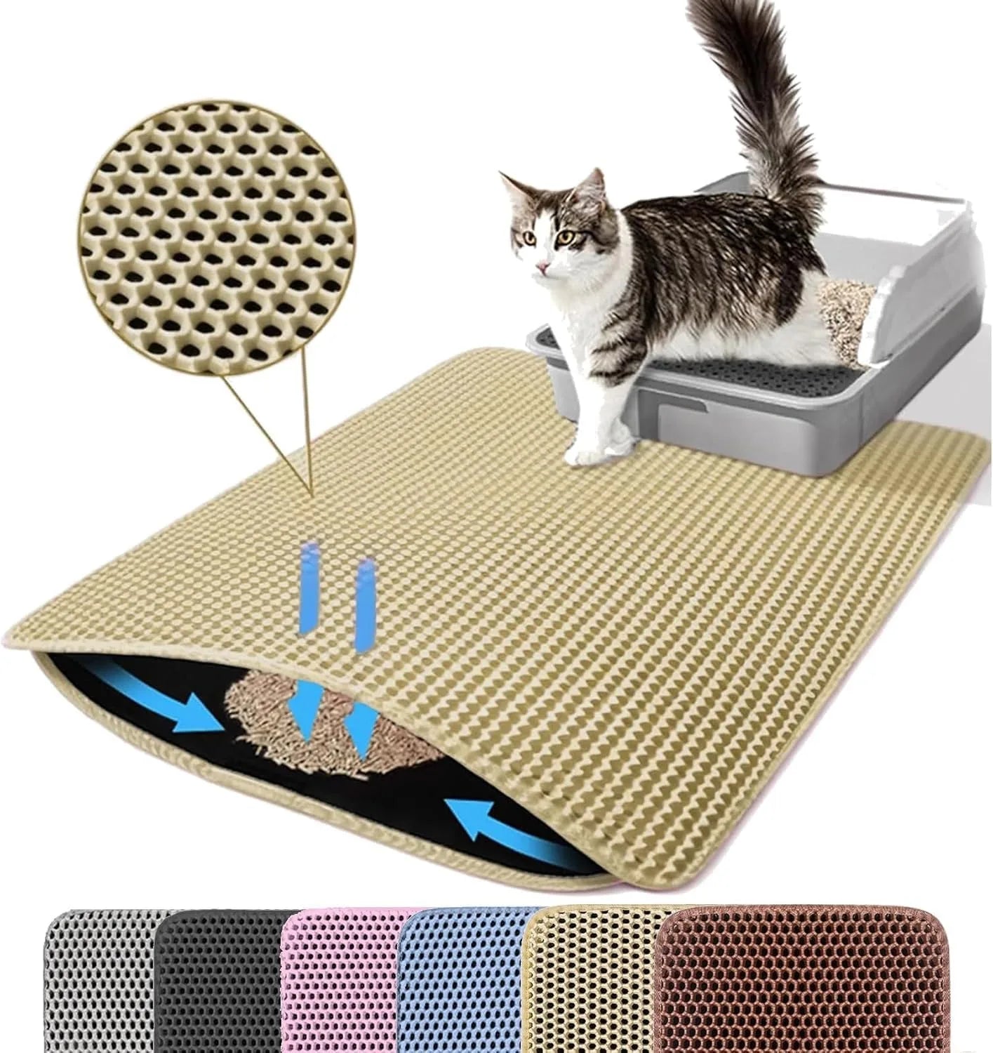 Waterproof Double Layer Cat Litter Mat | Keep Floors Clean & Mess-Free