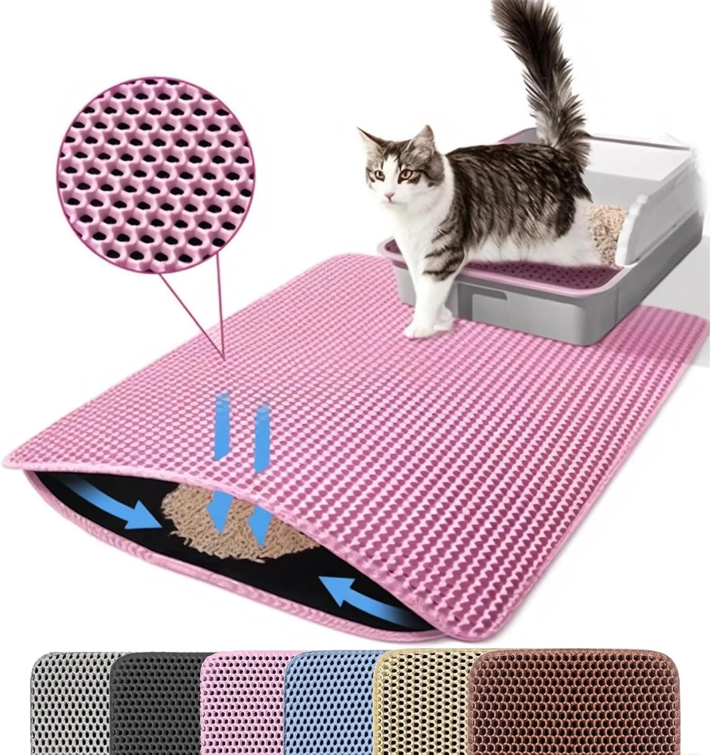 Waterproof Double Layer Cat Litter Mat | Keep Floors Clean & Mess-Free