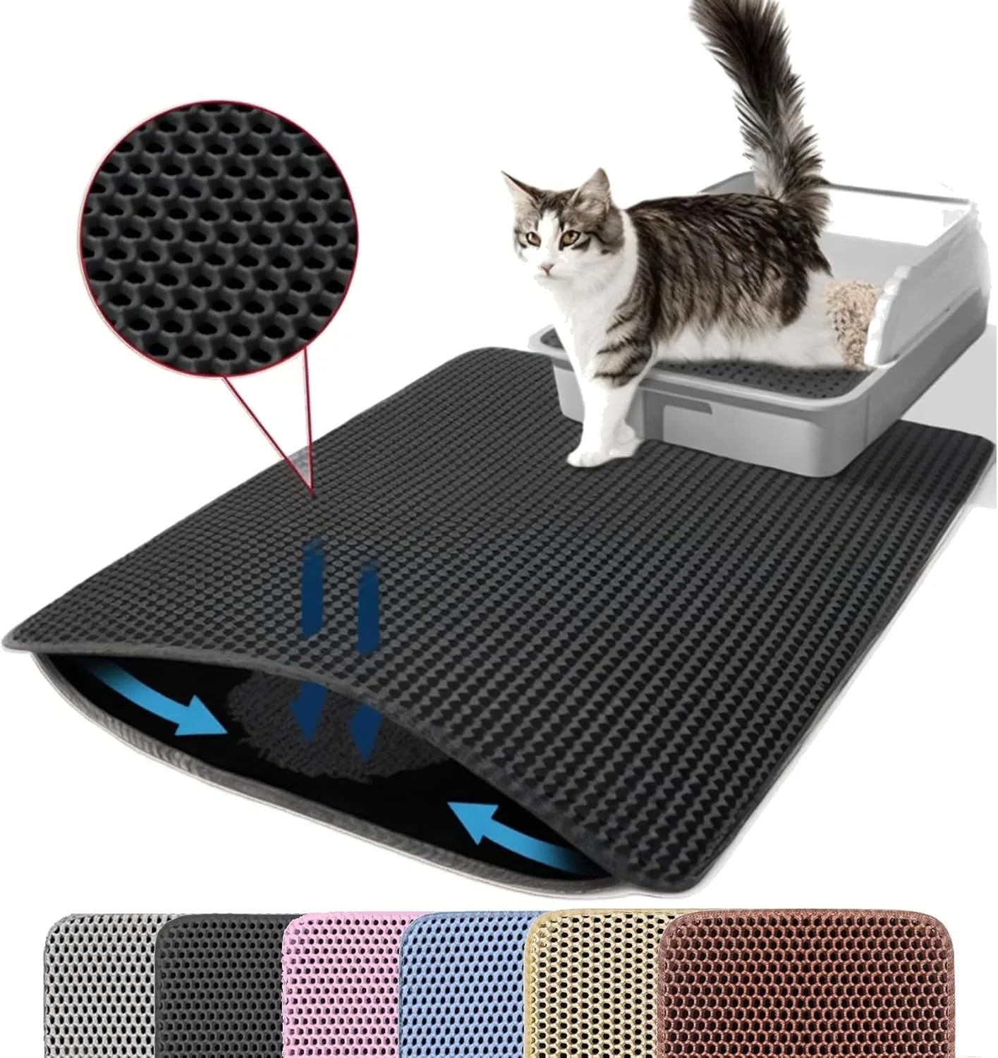 Waterproof Double Layer Cat Litter Mat | Keep Floors Clean & Mess-Free