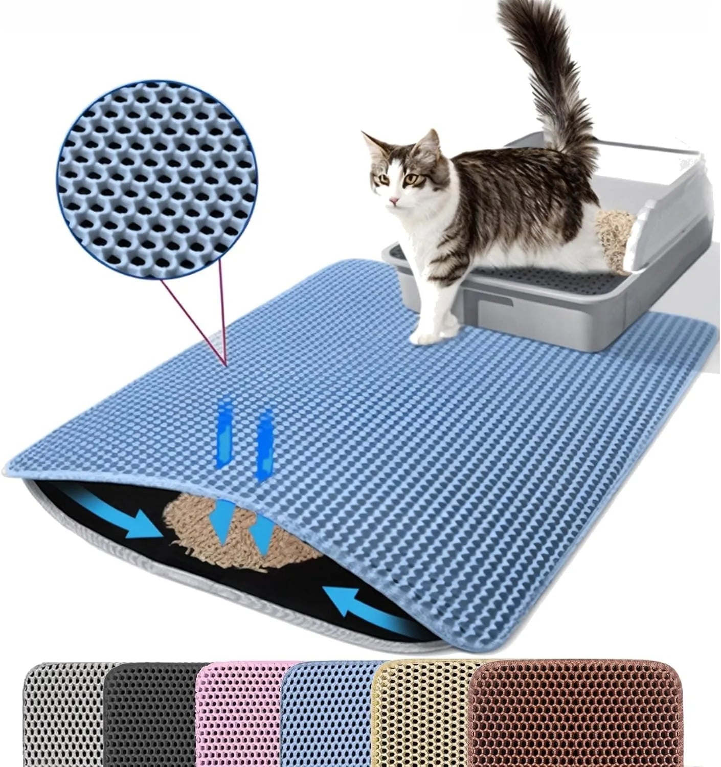 Waterproof Double Layer Cat Litter Mat | Keep Floors Clean & Mess-Free