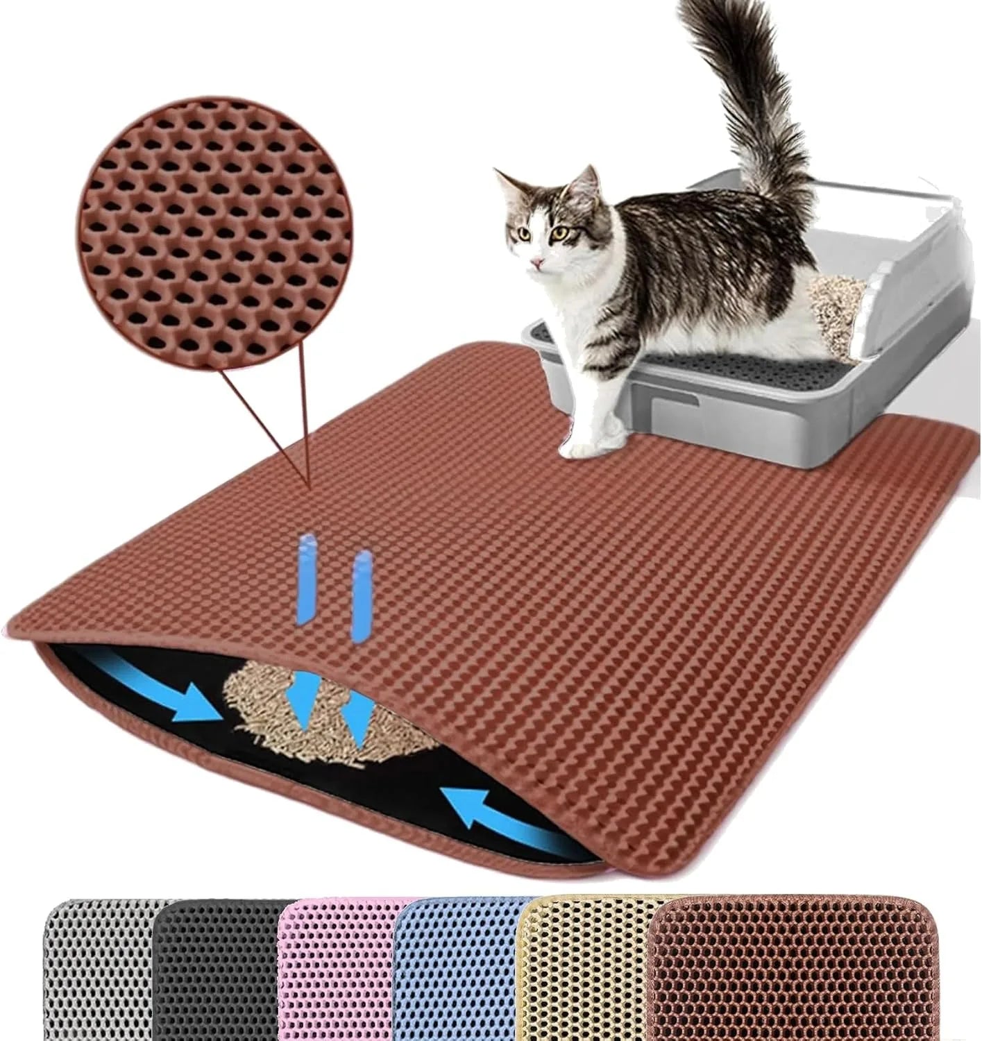 Waterproof Double Layer Cat Litter Mat | Keep Floors Clean & Mess-Free