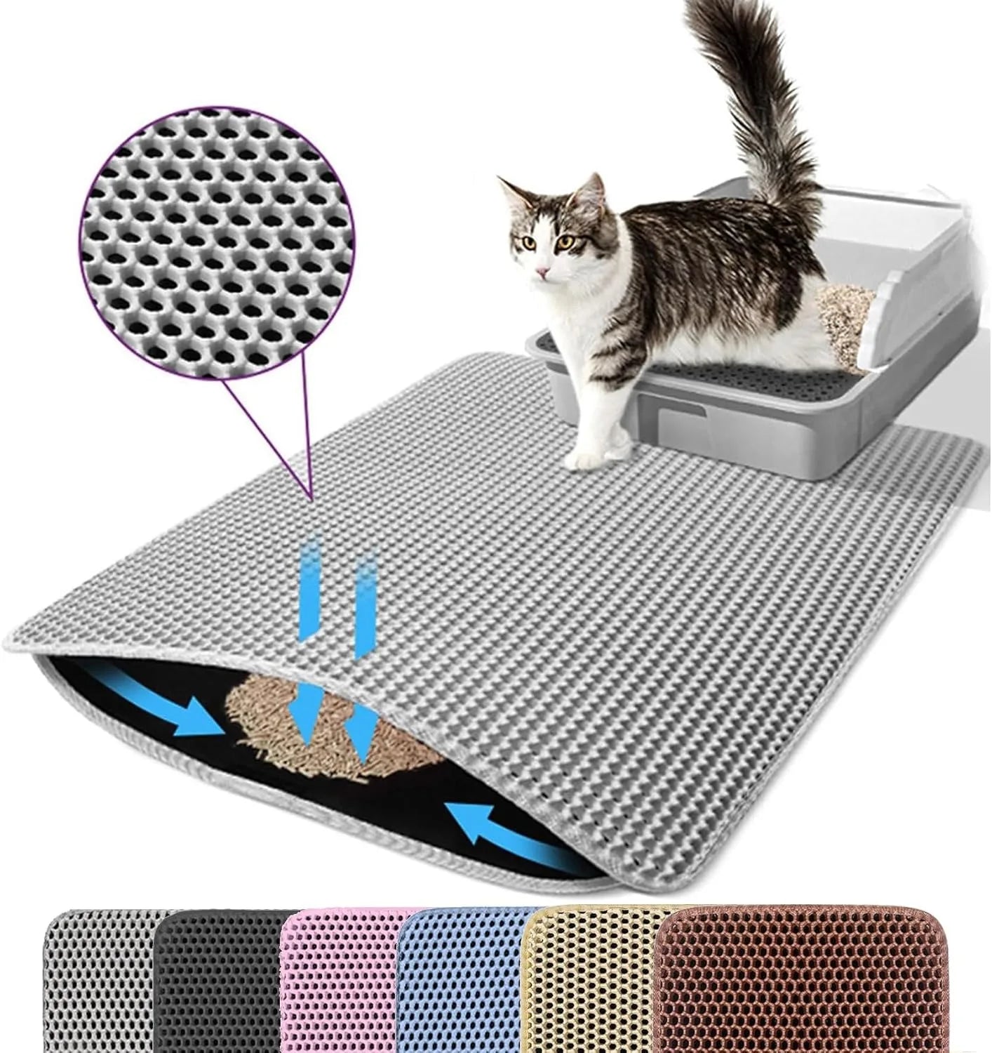 Waterproof Double Layer Cat Litter Mat | Keep Floors Clean & Mess-Free
